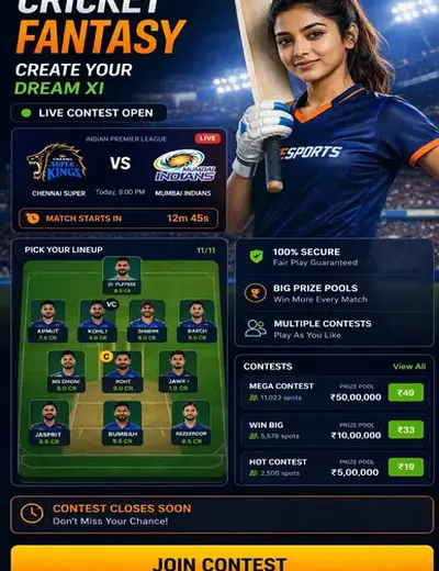 55club (55 club) fantasy cricket & matchday visual 3